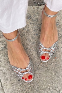 Clementine – Elegant Woven Cut-Out Ankle Strap Sandals