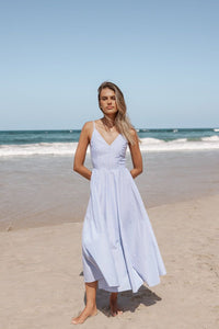 Romilly Strappy Maxi Dress Light Blue