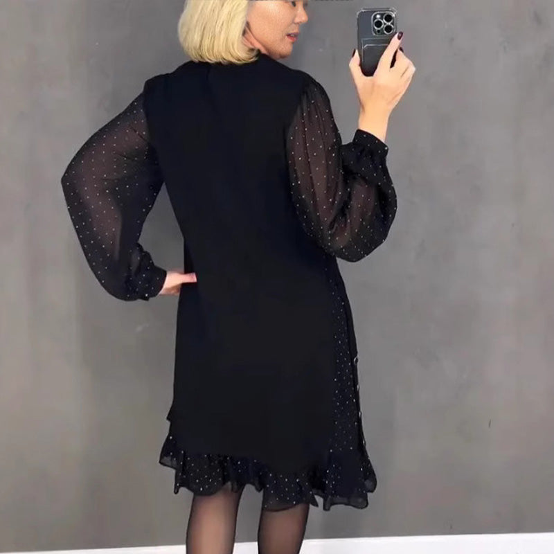 Freya – Crystal-Embellished Crew Neck Dress