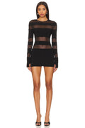 Spliced Long Sleeve Pickleball Dress