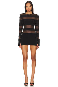 Spliced Long Sleeve Pickleball Dress