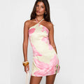 Martina Floral Halter Mini Dress