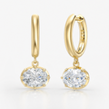 3ct Oval-Shaped Diamond brilliance Earrings