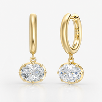 3ct Oval-Shaped Diamond brilliance Earrings