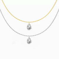 Oval Diamond Necklace