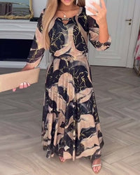 Gloria – Printed Chiffon Maxi Dress