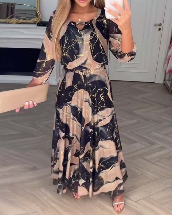 Gloria – Printed Chiffon Maxi Dress