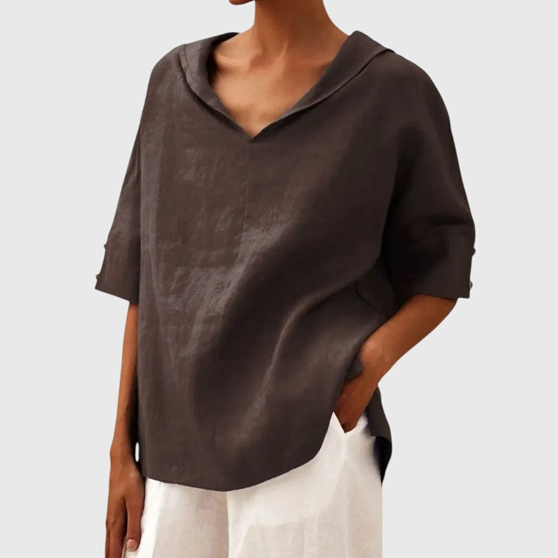 Ayla | Blouse - Khaki Brown