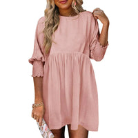 Luna – Casual Loose Fit Short Sleeve Mini Dress