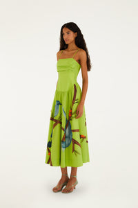 Farm Rio Green Sleeveless Maxi Dress