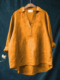 Galatea - Elegant Linen Summer Blouse