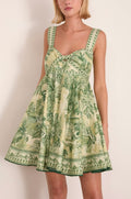 Sara Mini Twist Sundress in Green