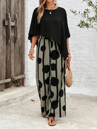 Nicola - Comfortable Elastic Waist Two-Piece Set