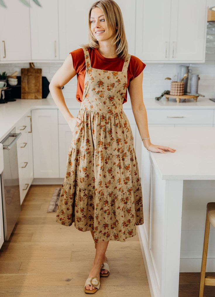 Everette Overall Dress In Autumn