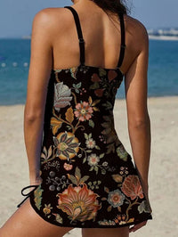 Elizabeth – Floral Graphic Tankini with Shorts & Tummy-Flattening Effect