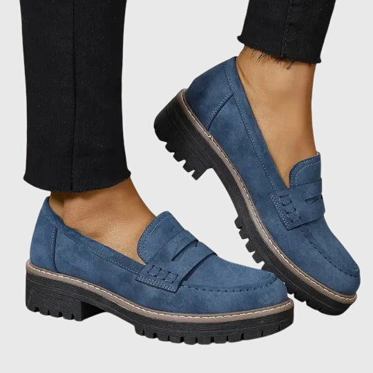Destiny | Timeless Suede Loafers Blue
