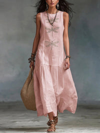 Myla - Sleeveless Dragonfly Dress