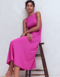 Sleeveless Ponte Midi Dress