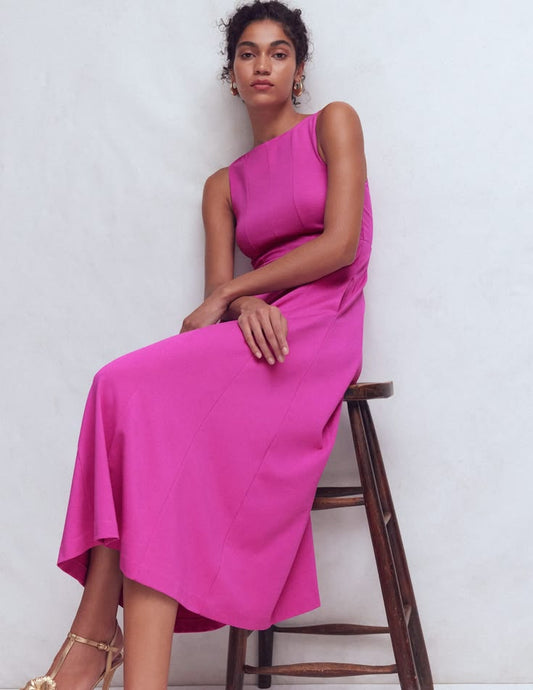 Sleeveless Ponte Midi Dress