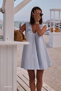 Gabby Cornflower Cotton Mini Dress