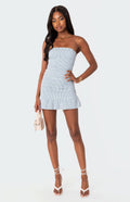 Edikted Gaia Gathered Mini Dress Pacsun