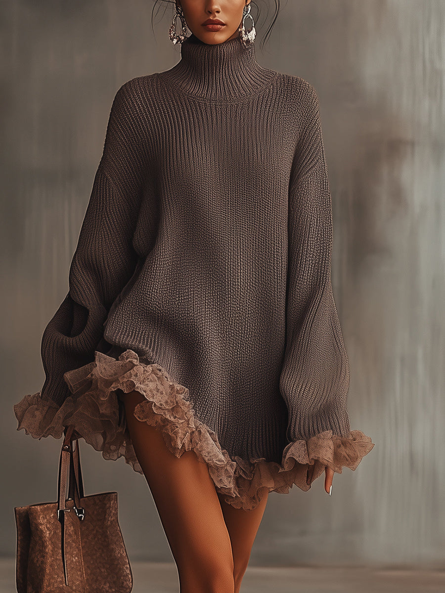 Hester - Ruffled Knit Dress