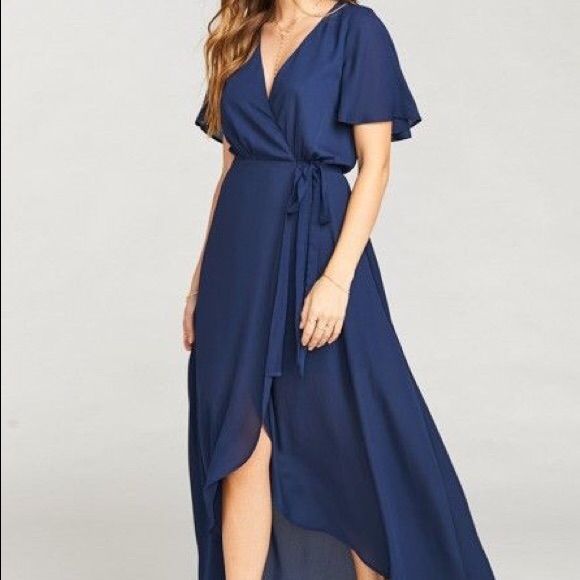 Show Me Your Mumu Dress Smym Royal Blue Sophia Wrap Maxi Dress Color: