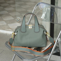 Faux Leather Bag with Metal Hardware - Marcela