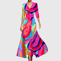 Leila | Elegant Dress Multicolor