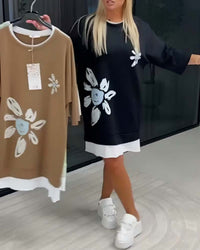 Celandine - Casual Cotton Knee-Length Dress