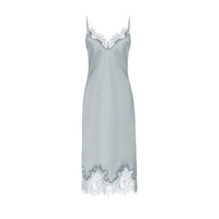 Women's Lace Detailed Midi Cami Dress Baby Blue Medium Avenue 8