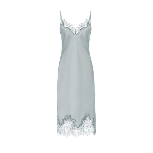 Women's Lace Detailed Midi Cami Dress Baby Blue Medium Avenue 8