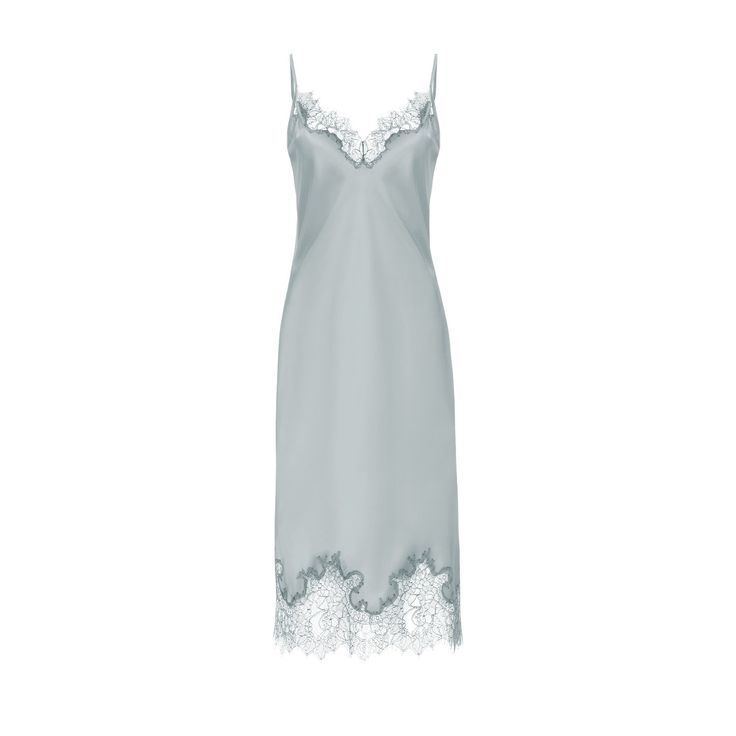 Women's Lace Detailed Midi Cami Dress Baby Blue Medium Avenue 8