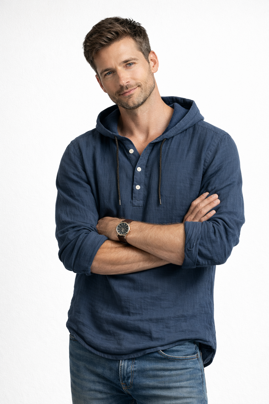 Hamish - Dante Linen Hooded Shirt