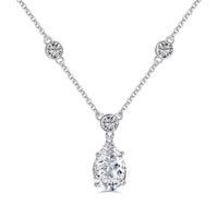 Oval Diamond Love Necklace