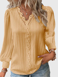 Andrea | Elegant Pullover Blouse Yellow
