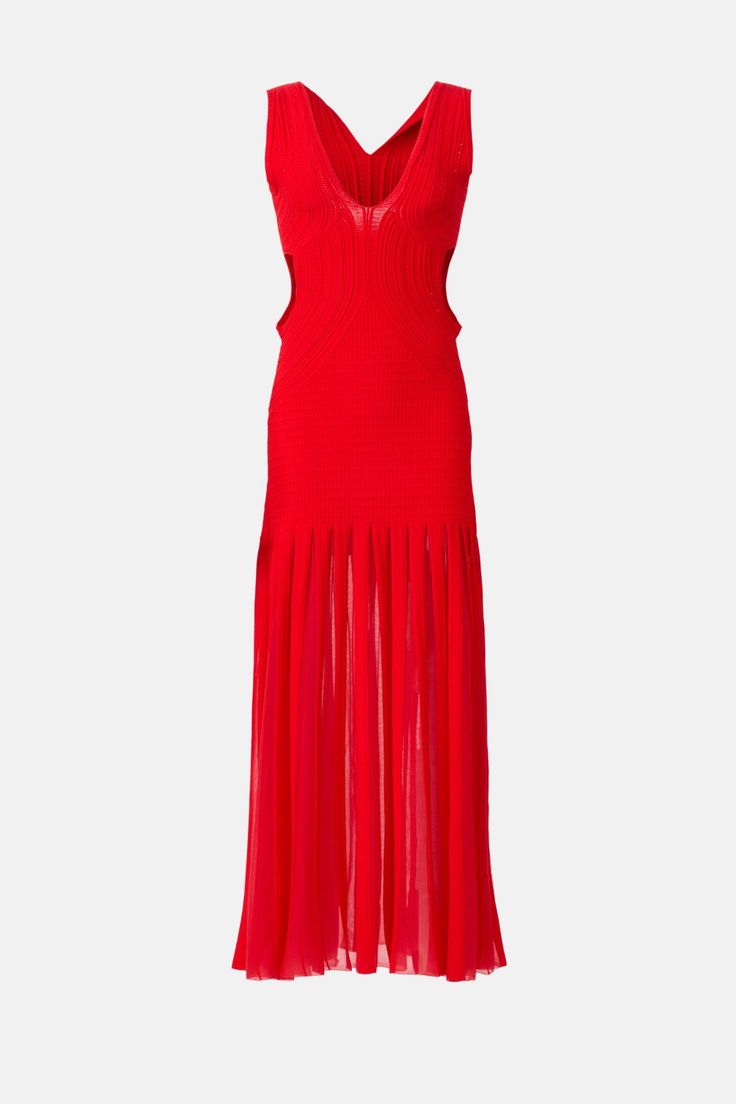 Cut Out Knit Maxi Dress