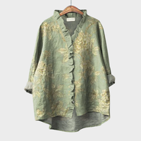 Hyacinth - Elegant Linen Summer Blouse