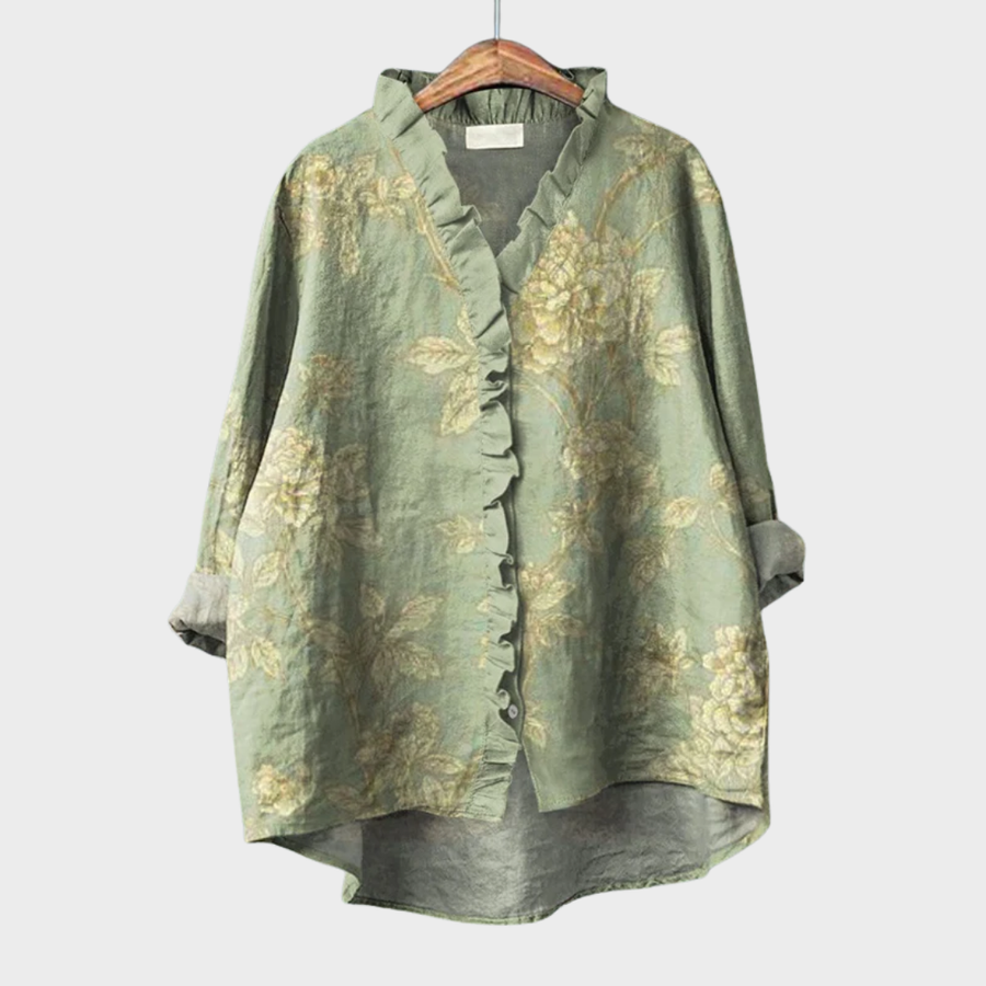 Hyacinth - Elegant Linen Summer Blouse