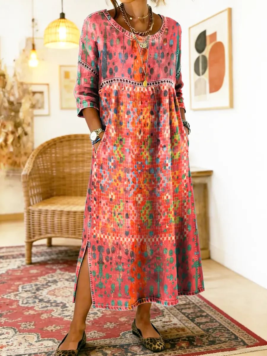 Petronella - Elegant Printed Dress