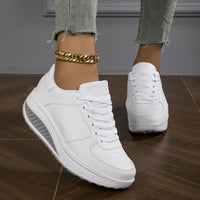 Laurel - Minimalist Platform Lace-Up Sneakers