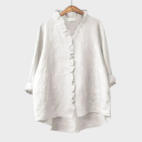 Drusilla - Elegant Linen Summer Blouse