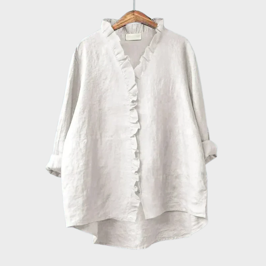 Drusilla - Elegant Linen Summer Blouse