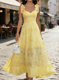 Moda Me Couture Dress Yellow Elegant Women's Floral Chiffon Long Dress