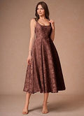 Briac Vintage Rose A Line Midi Dress