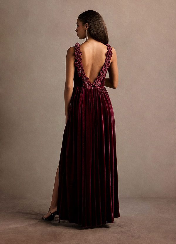Katniss Wine Rose Gown Ready To Ship