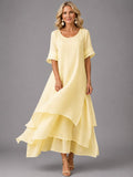 Maxi Dress Tiered Flowing Grace