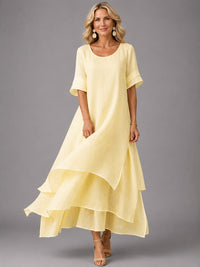 Maxi Dress Tiered Flowing Grace