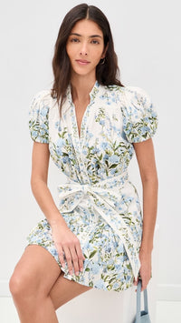Alice + Olivia Cora Short Sleeve Tiered Mini Shirt Dress Shopbop