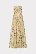 Isa Embroidered Sequin Strapless Dress
